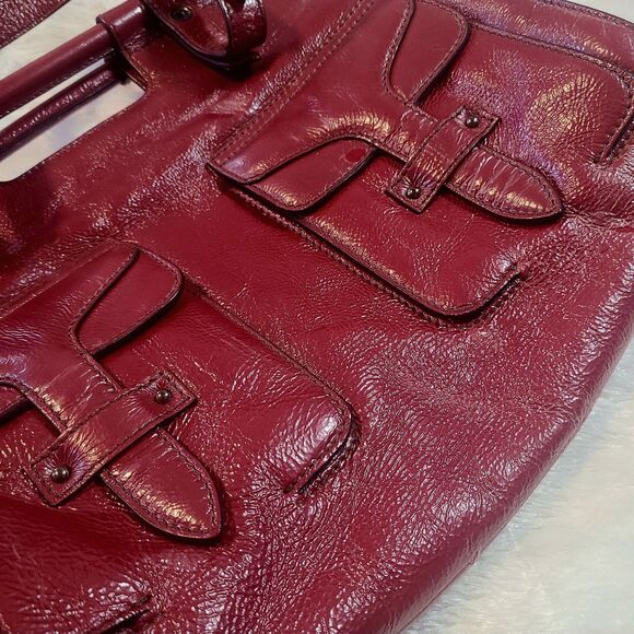 Loewe Lollipop Red Patent Leather Multi-use Shoulder Satchel Bag w/ Papers, VTG - Picture 8 of 14